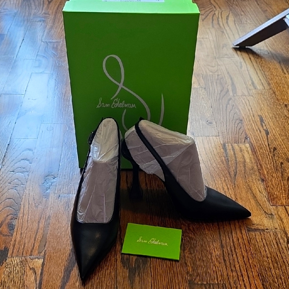 Sam Edelman Black Slongback Heels;never Worn
